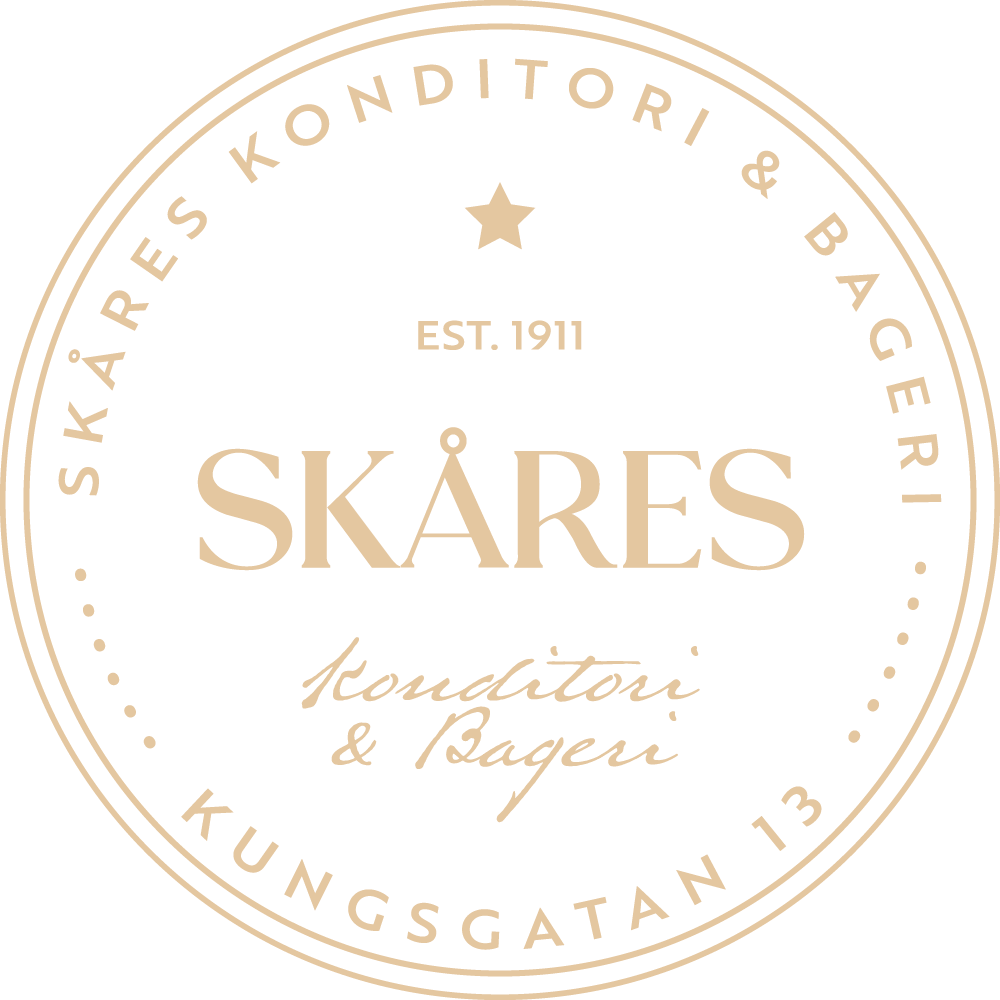 krämfärgad logga skåres konditori